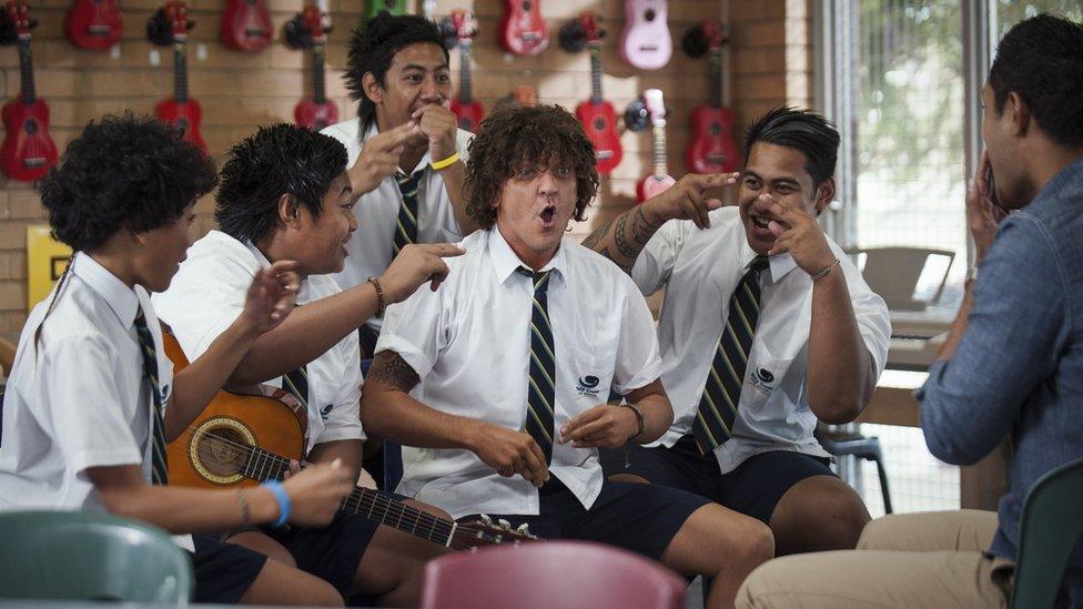 Chris Lilley playing Jonah from Tonga