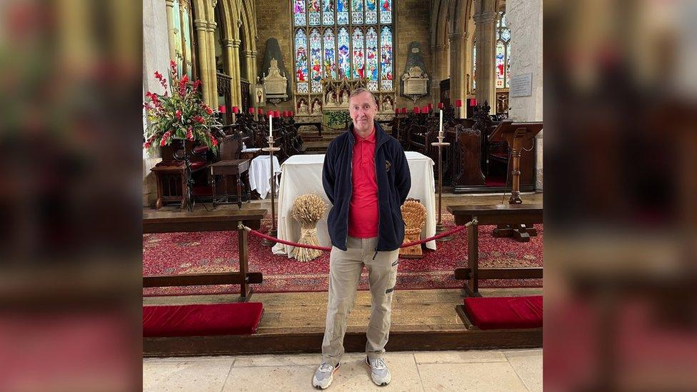 Dale Walker, verger of St James's Church, Louth