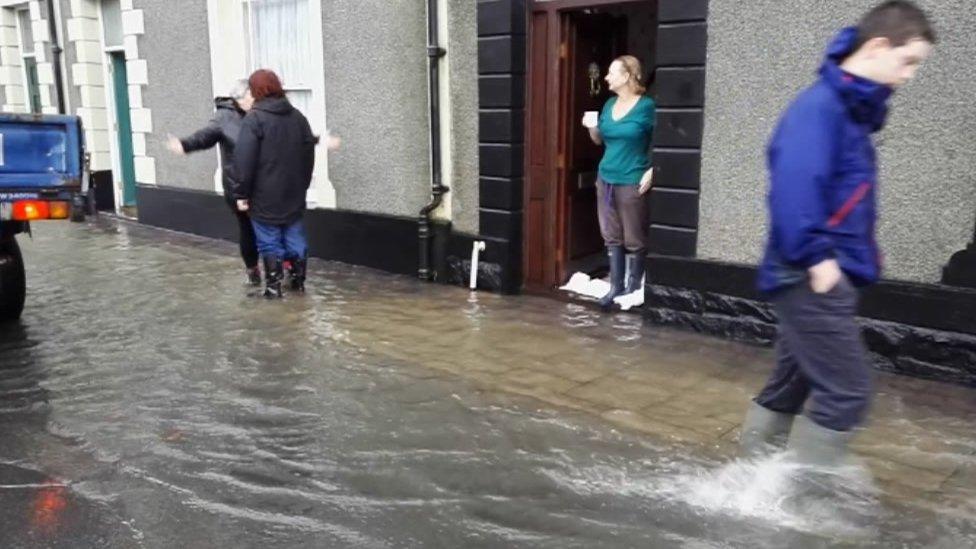 Llanrwst flooding in December