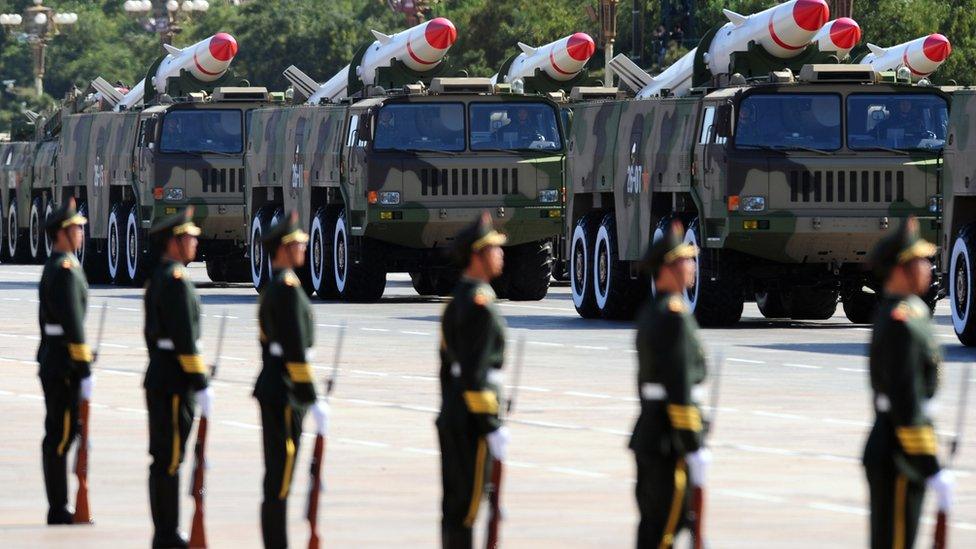 File photo of China missiles on a military parade from 2009.