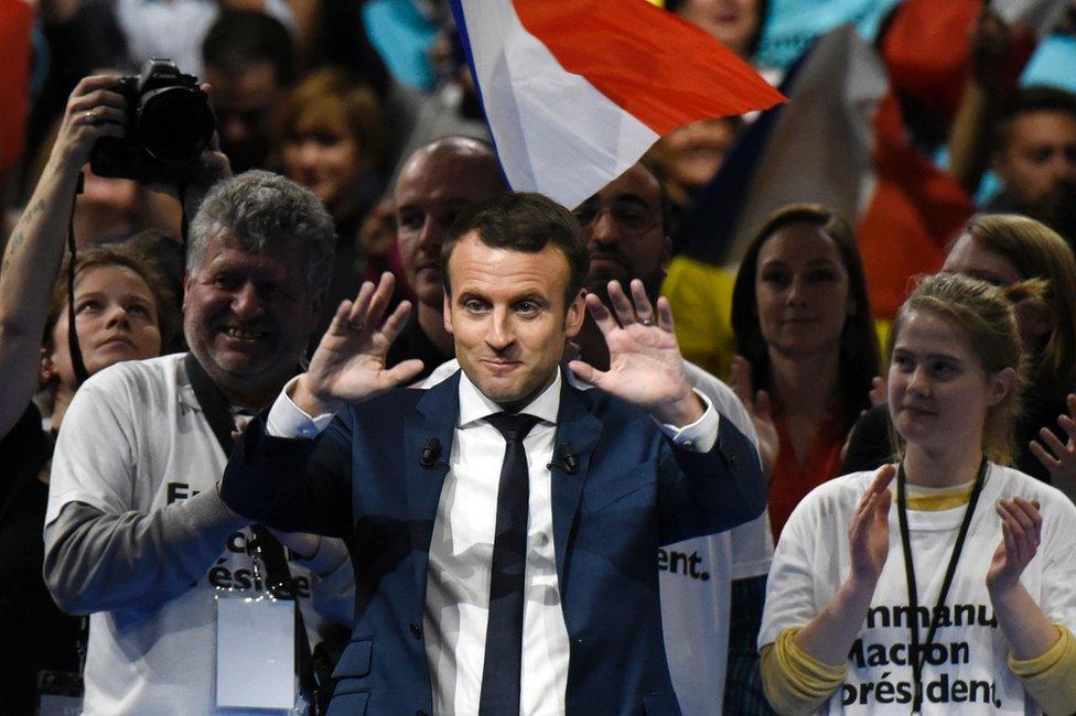 Emmanuel Macron in Lyon, 4 February