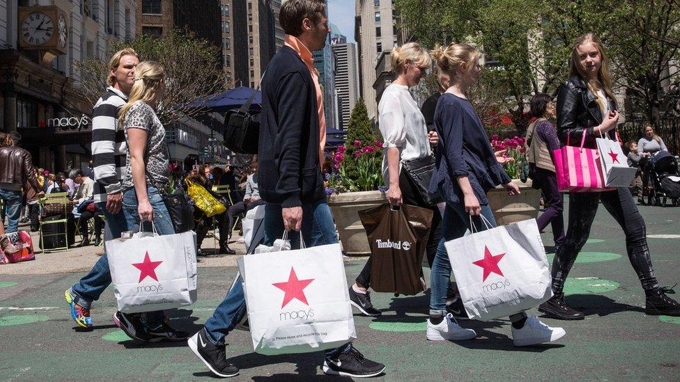 Shoppers in the US