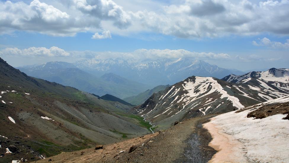 Snowy mountain tops