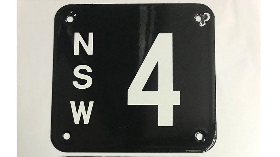 New South Wales state number plate NSW 4