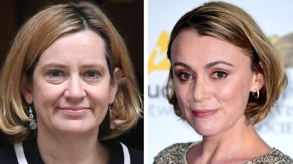 Former Home Secretary Amber Rudd (left) and Bodyguard star Keeley Hawes (right)