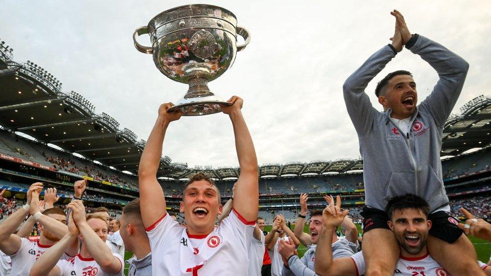 Conn Kilpatrick lifts Sam Maguire