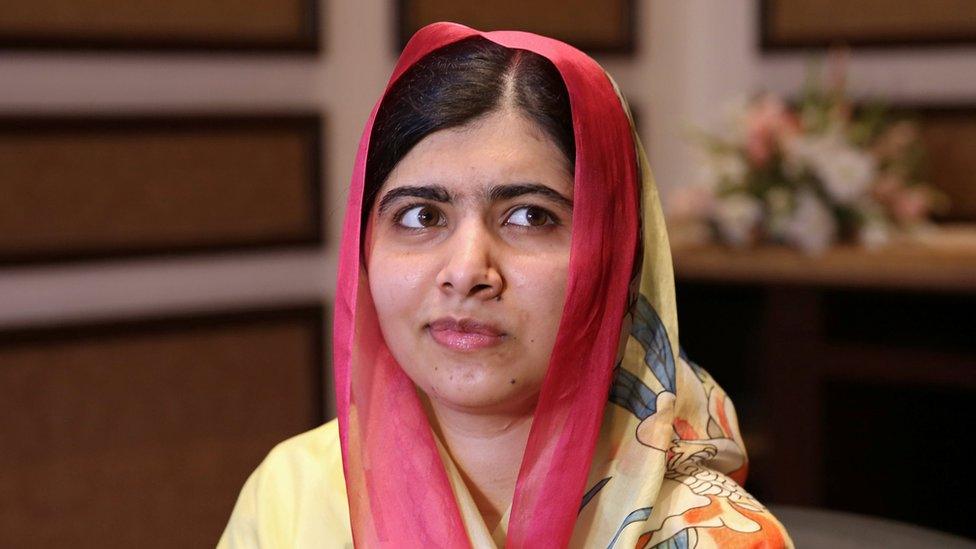 Nobel Peace Prize laureate Malala Yousafzai is shown at a hotel in Islamabad, Pakistan, March 30, 2018