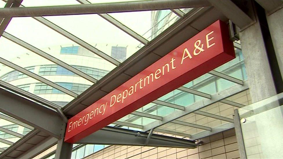 Sign for A&E unit