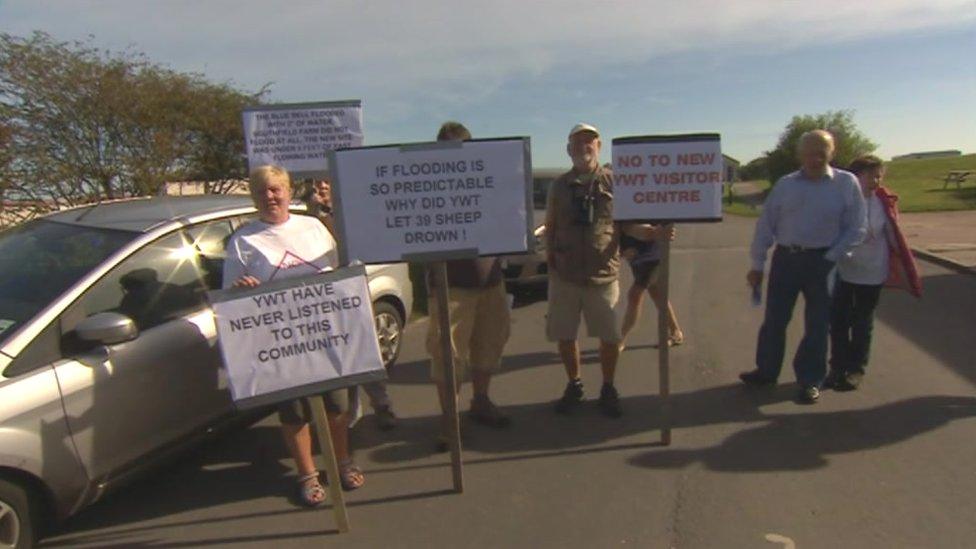 A protest held over the plans