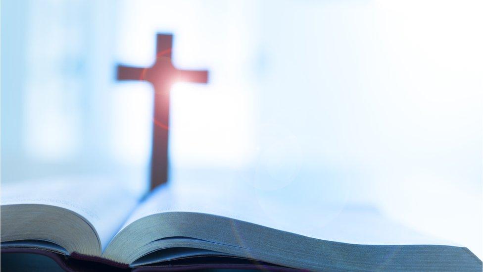 Bible and cross