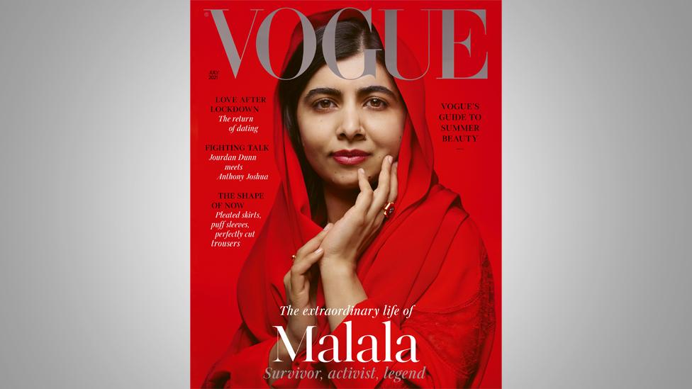 Malala on the cover of the July issue of British Vogue