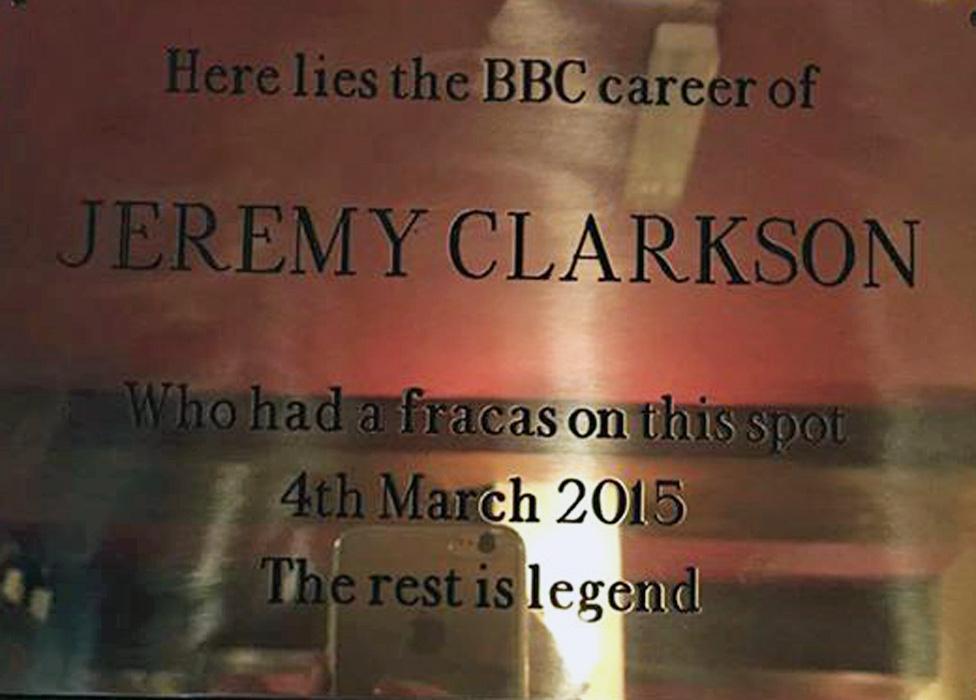 Jeremy Clarkson plaque