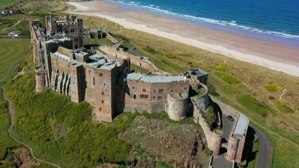 aerial view of Bamburgh