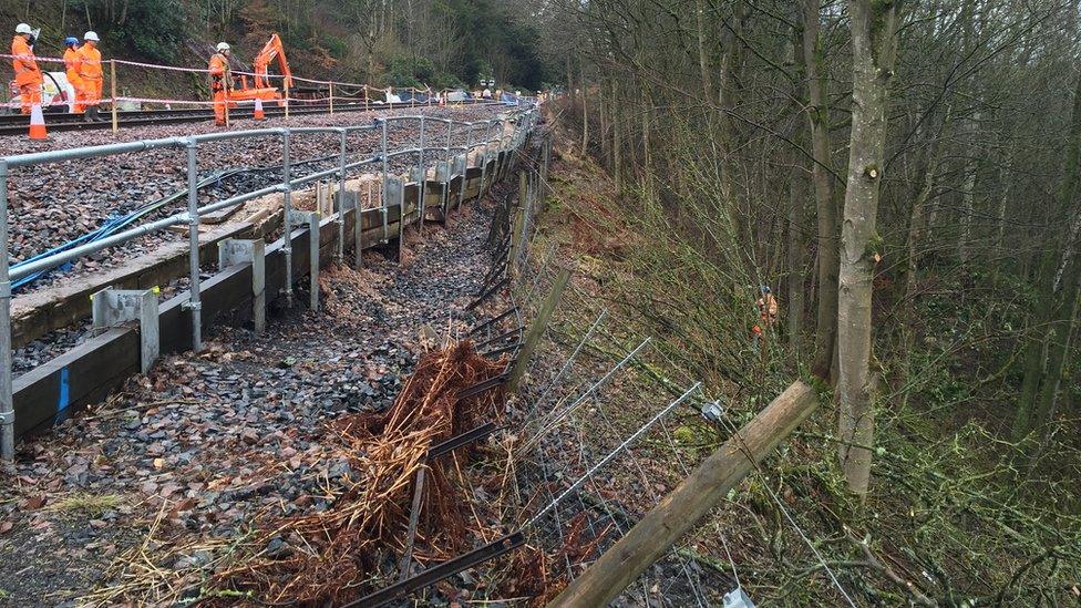 Armathwaite landslip damage