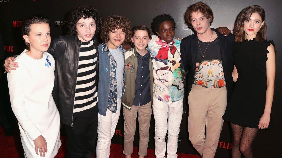 The cast of Stranger Things