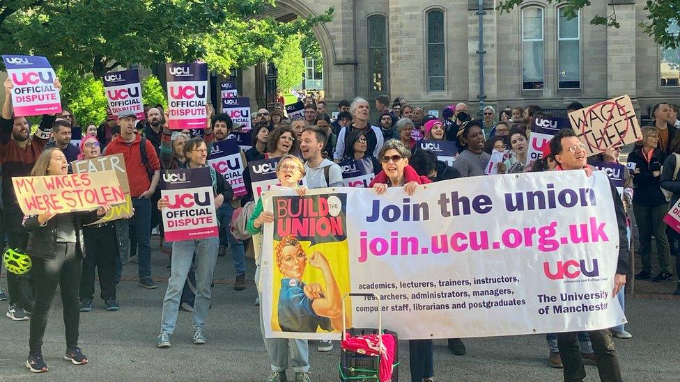 Staff protest at Manchester