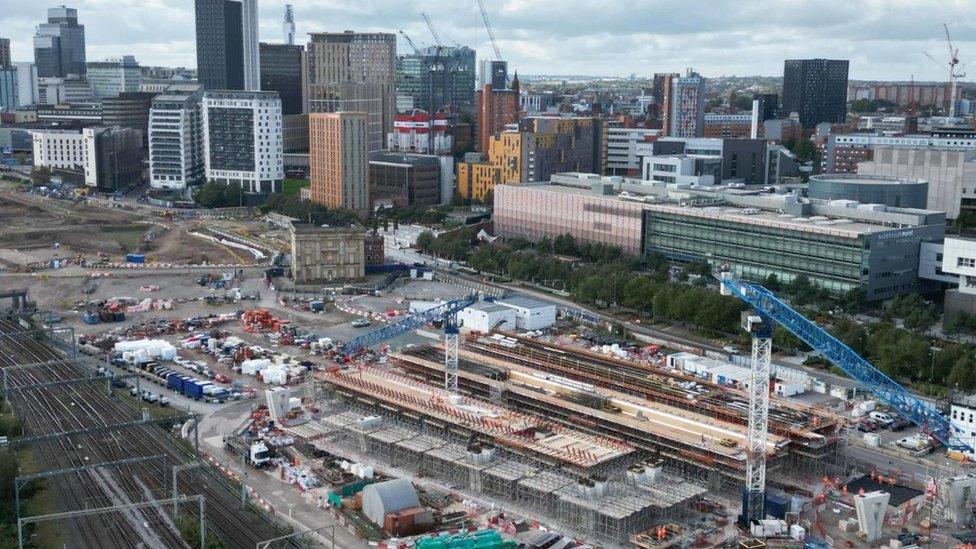 Construction work at Curzon Street station