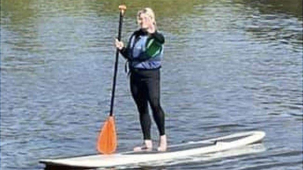 Emma Powell on a paddleboard