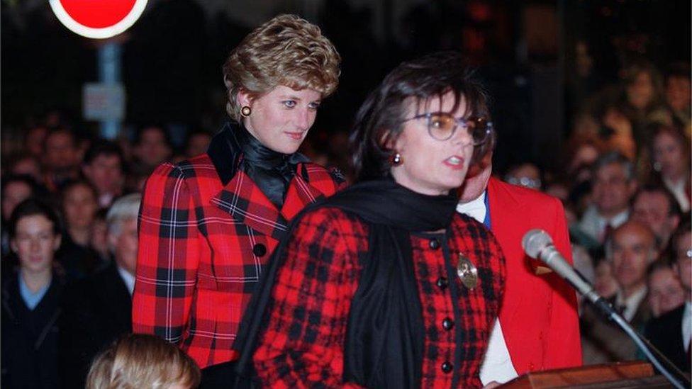 Princess Diana and Rosa Monckton