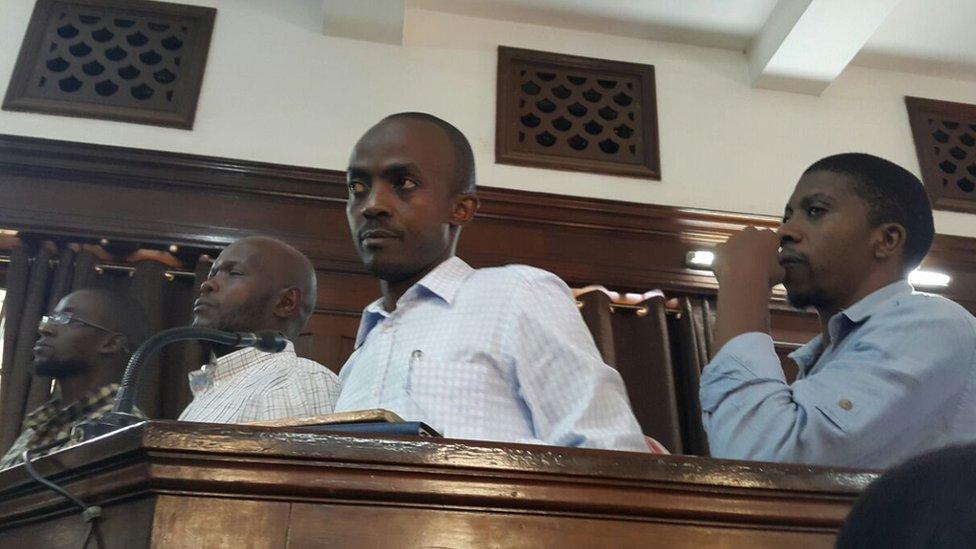 Five men appear in court in Uganda over an al-shabab claimed bombing