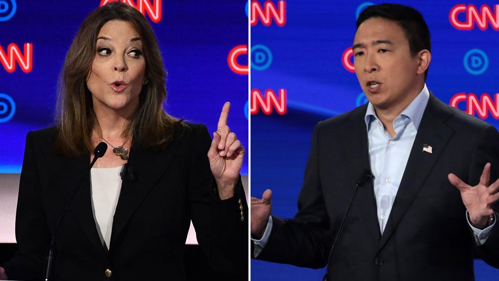 Marianne Williamson and Andrew Yang