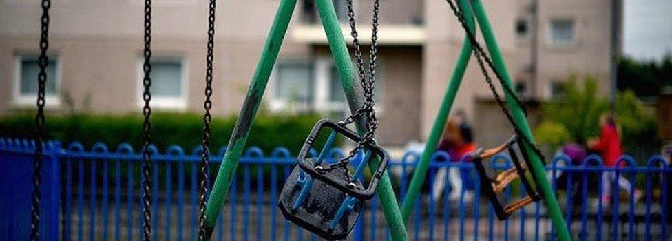 Swings in a playground