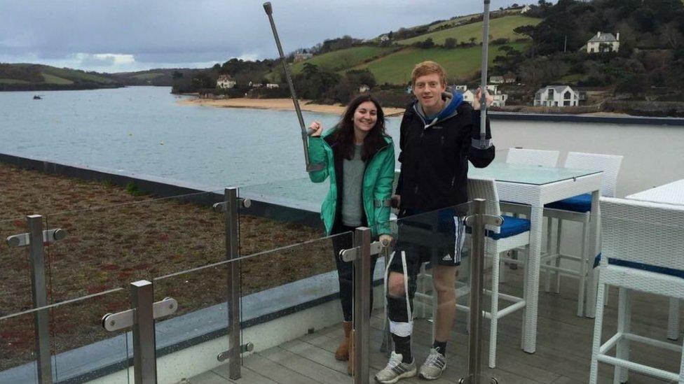 Kady Middleton and Louis Bronstein during their recovery