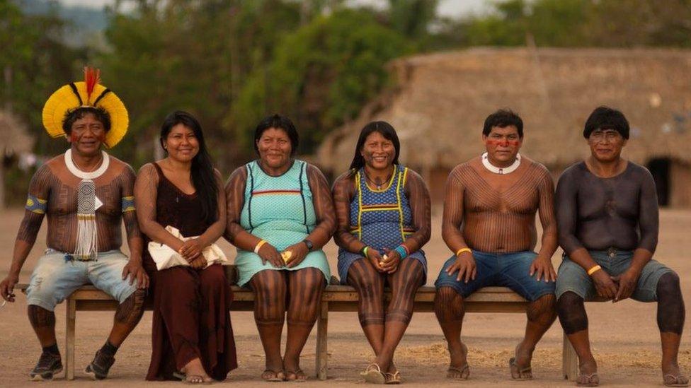 Kayapó and Panará during the meeting