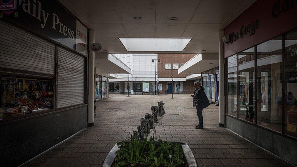 A shopping centre in Yeovil in 2017