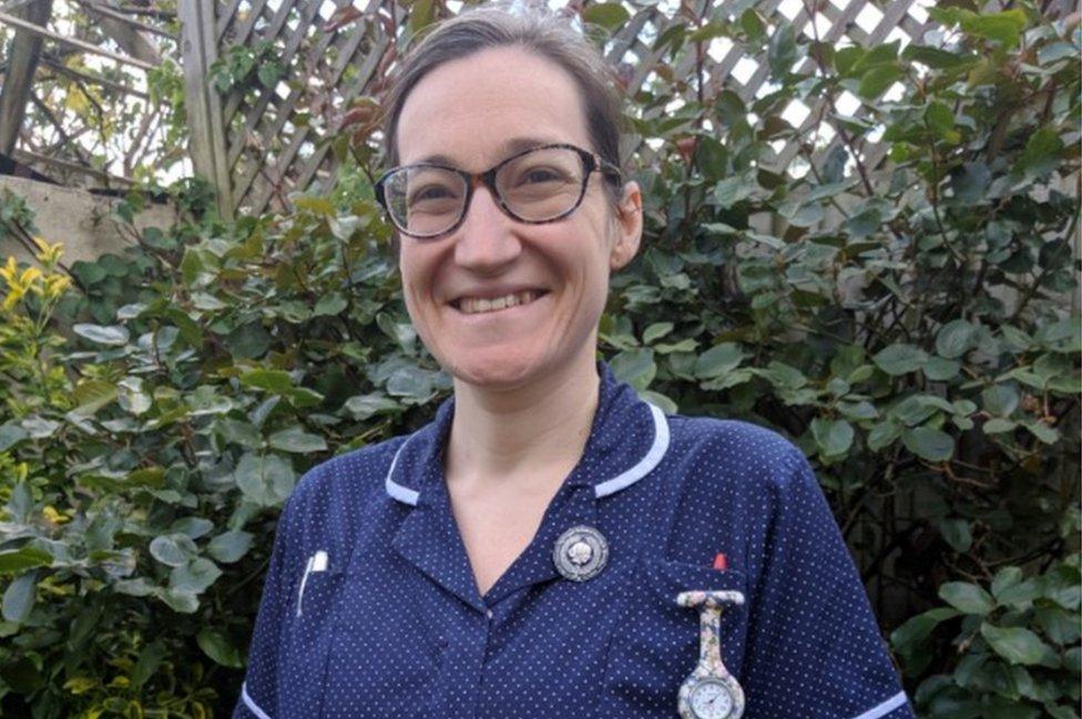 Hannah MacDonald in her nurses uniform, 2020