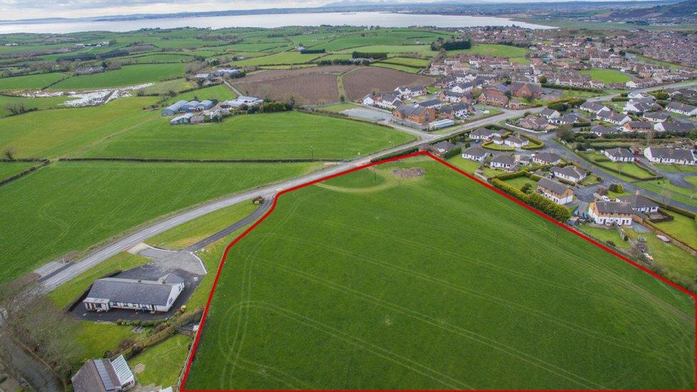 An aerial view of the Rivenwood site outside Newtownards which has been earmarked for 1,000 homes