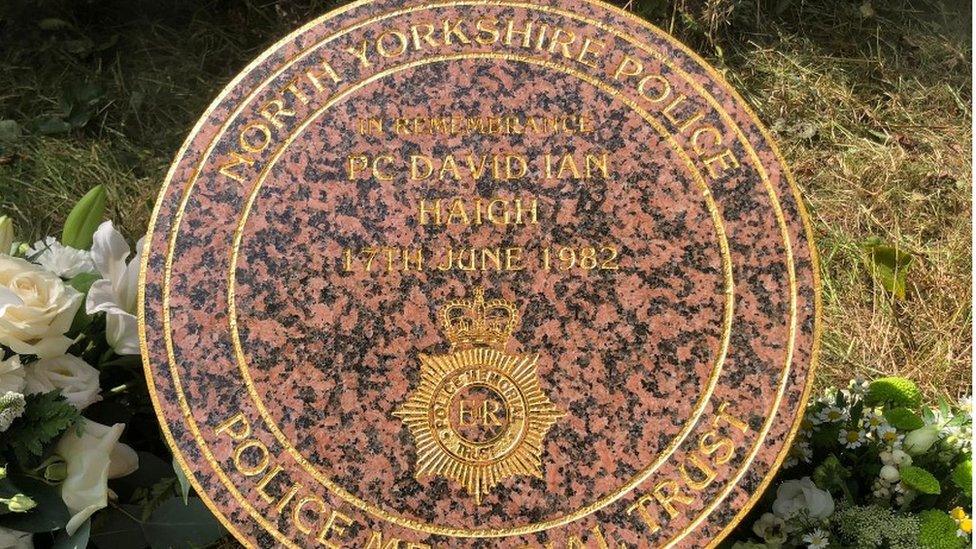 plaque for PC David Haigh