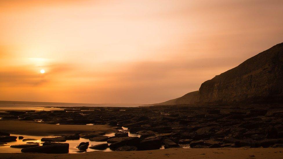 Sunset over Southerndown in the Vale of Glamorgan taken by Matt Morris