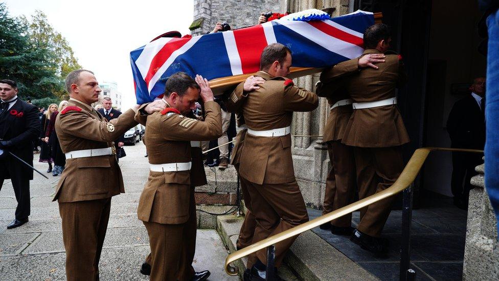 Dennis Hutchings funeral in Plymouth