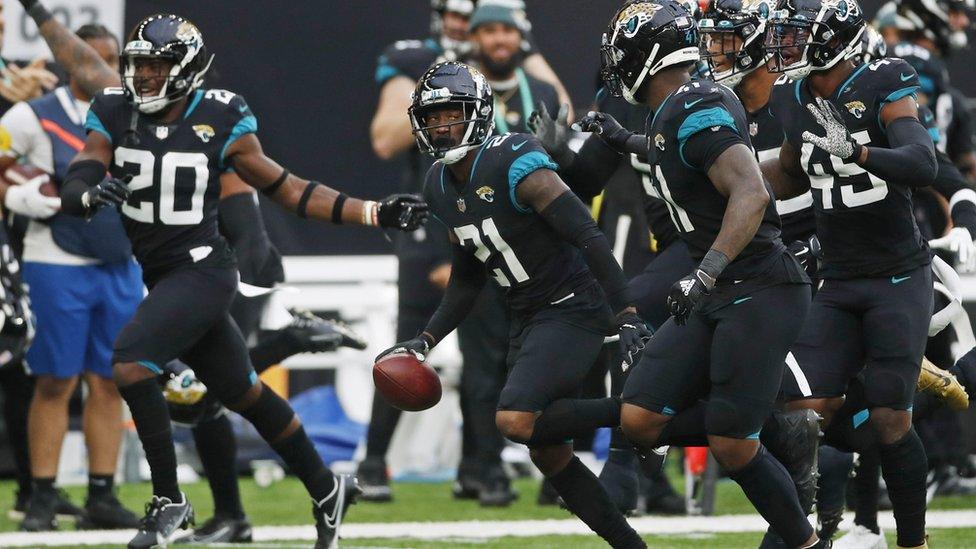 Jacksonville Jaguars while playing at Wembley Stadium