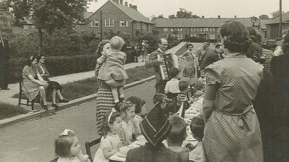 VE Day celebrations in 1945