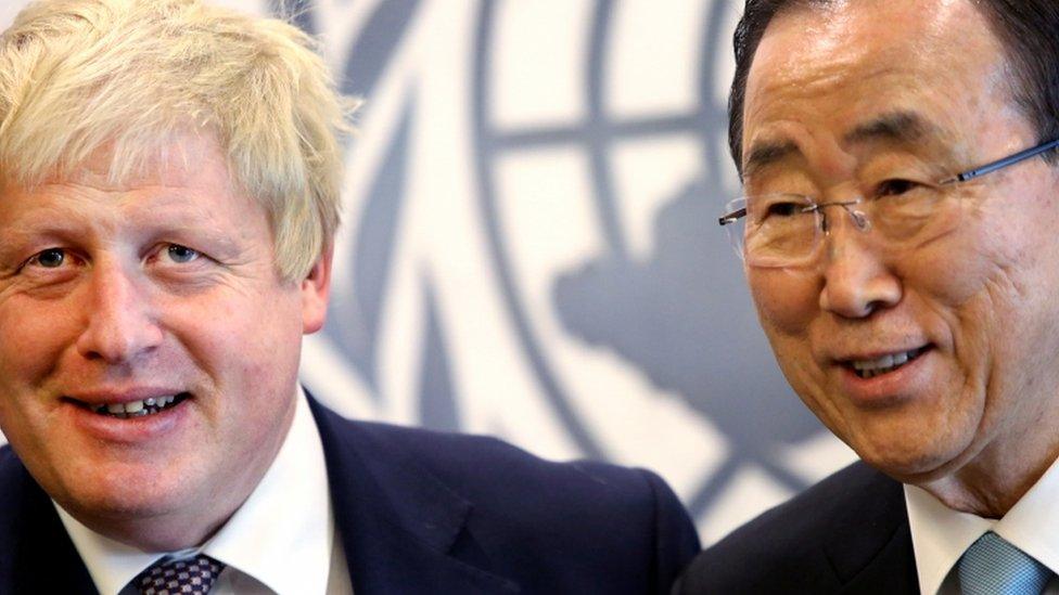 Boris Johnson meets with United Nations Secretary-General Ban Ki-Moon