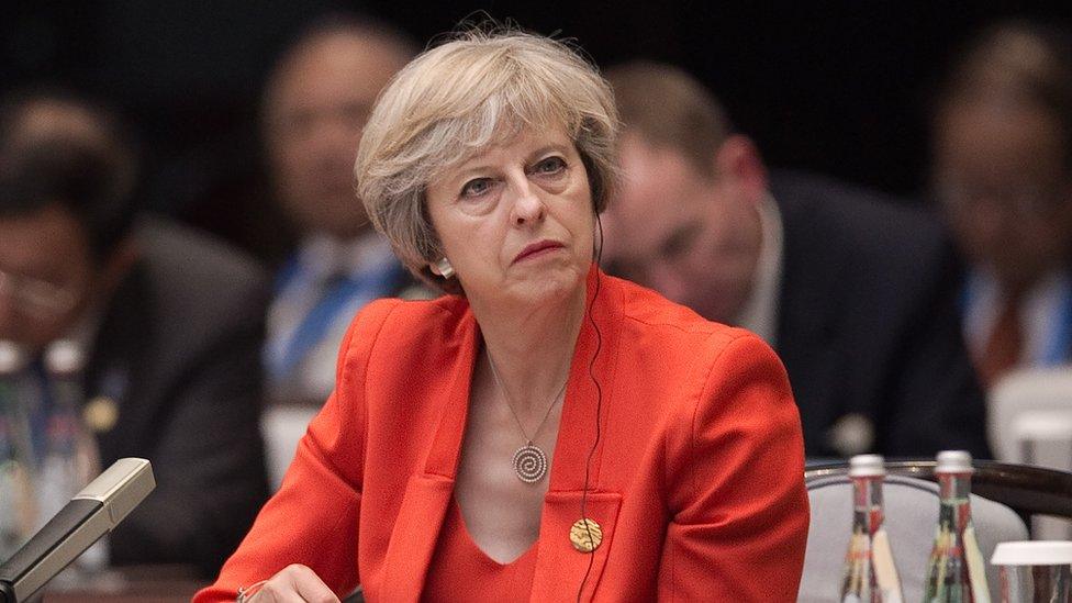Theresa May at the G20 summit
