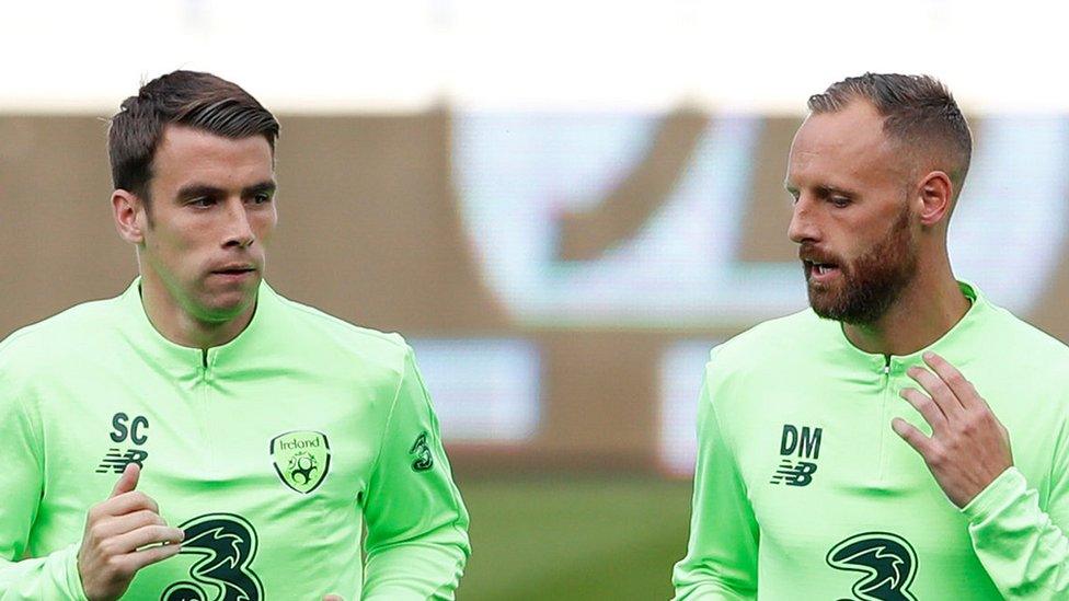 Seamus Coleman and David Meyler