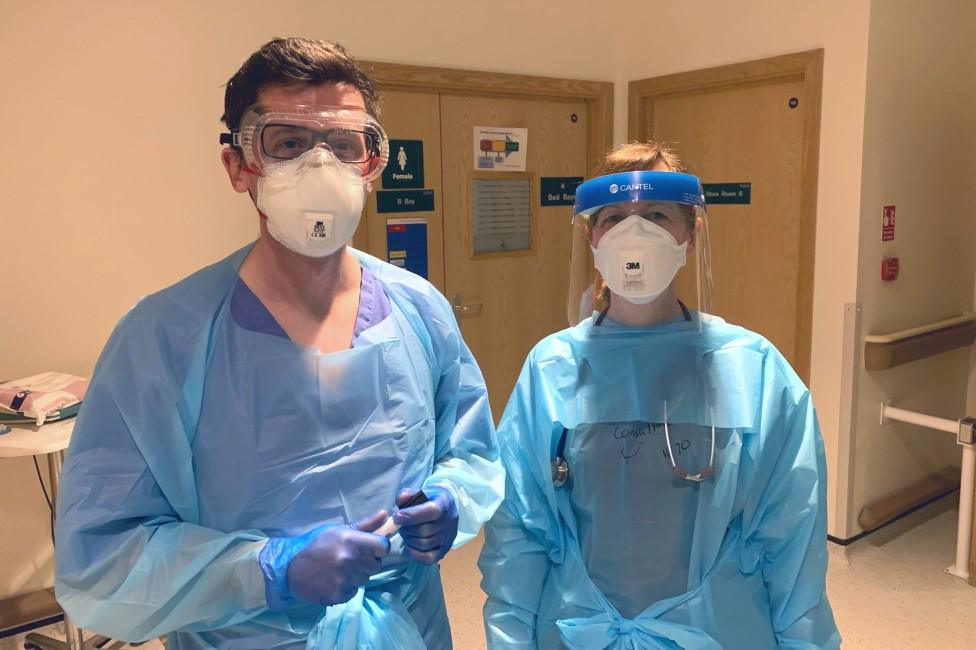 Staff at Bradford Royal Infirmary in PPE