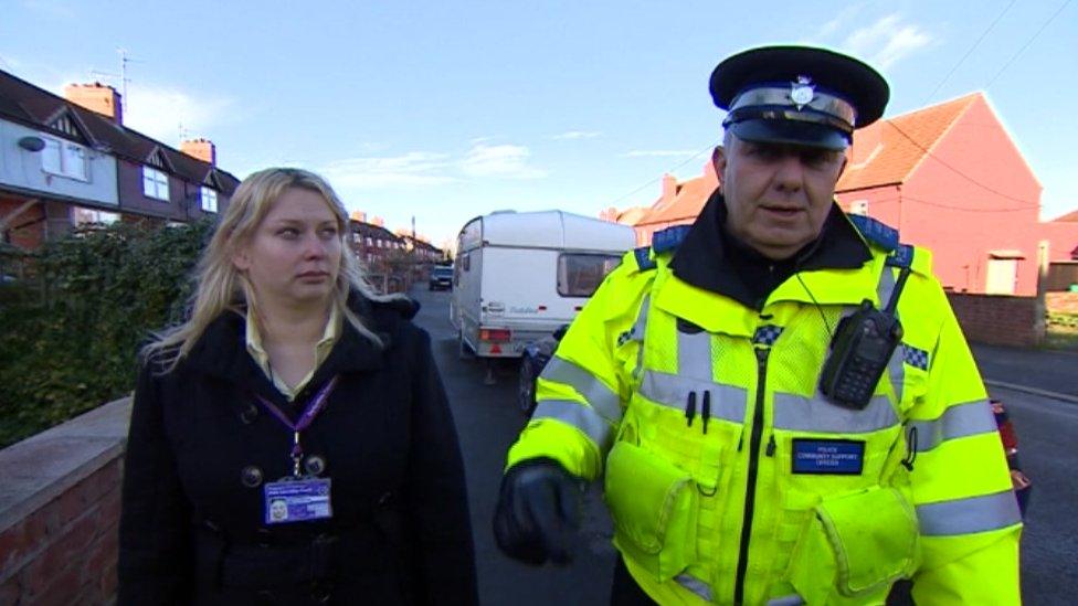 PCSO Steve Cathcart with interpreter