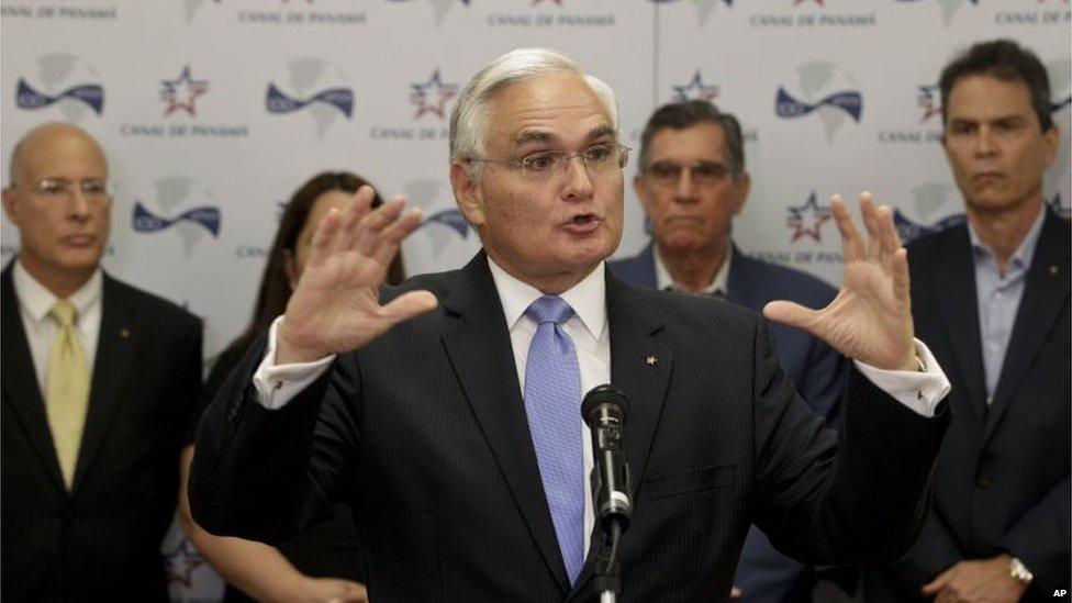 Panama Canal Administrator Jorge Luis Quijano answers questions during a news conference in Panama City on 10 August, 2015.