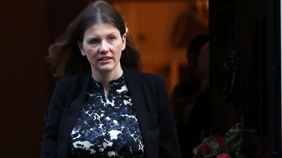 Michelle Donelan, British Secretary of State for Science, Innovation and Technology, departs 10 Downing Street following a Cabinet meeting