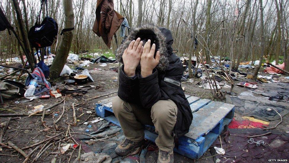 A refugee living in the first Calais 'Jungle'