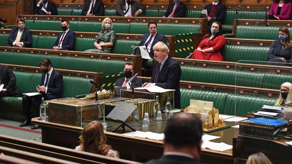 Boris Johnson in the Commons