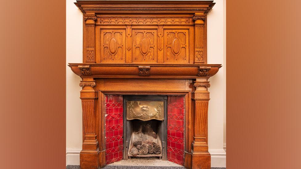 Fireplace, Bedford Shire Hall