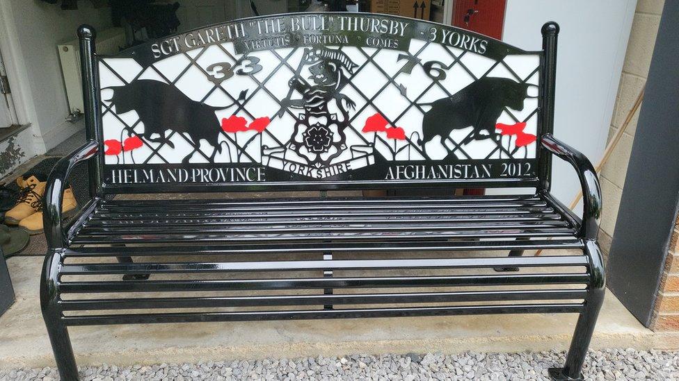 Sgt Gareth Thursby memorial bench