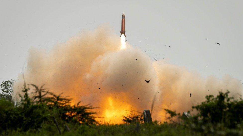 A US-made Patriot missile is fired during military exercises. File photo