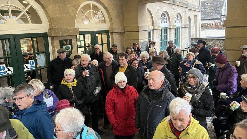 Rally outside Wells Town Council