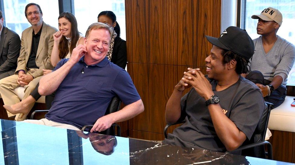 Roger Goodell and Jay-Z